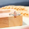 Anneaux de mariage DRlove Esthétique Rose Gold Couleur Musique Symbole Bague Fantaisie Bandes de Fiançailles Amour Anniversaire Cadeau Bijoux De Mode Pour Les Femmes