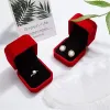 Ringlådor örhänge Pendant smyckenhållare förvaringsfodral presentförpackning för bröllop fyrkantiga fall zz