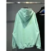 Högutgåva Autumn and Winter New Luxury Fashion B Hem Front and Back Brodery Mint Green Men's and Women's Hoodie