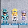 Animales de peluche rellenos 5 unids / set Seiya Figuras de acción Caballeros del Zodíaco Muñeca Janpaness Anime Dibujos animados Juguetes Niños Navidad Cumpleaños Gi Dh2Jb