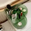 Förvaringslådor kosmetisk organisationslåda plast kärlek hjärta multi-fack makeup arrangör för badrumsbänkskiva