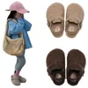 Pantoufles enfants polaire élastique sabots bébé garçons filles en peluche hiver chaud doux semelle chaussures Anti glissant chaussures 231202