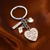 12pcs Metal Charms Keyring It Takes A Big Heart To Help Shape Little Minds Keychain BPPLE Ruler Abc Letters Teachers Key Chains Ri2791