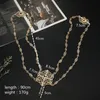 Tailleketting Riemen Marokkaanse bruiloft rugsieraden voor vrouwen Bloemontwerp Goud Kleur Kristal Schouderketting Sieraden Kaftan Lange ketting 231201