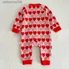 Kläder sätter höst baby jumpsuit söt tryck stickning romper för pojkar flickor vintage tröja enstycken onesie nyfödda kläder spädbarn outfitl231202