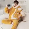 Men's Sleepwear 2023 Men Winter Pajamas Sets Coral Fleece Pyjama Cozy Warm Homewear Pijama Hombre Nightwear Suits Sleepwear Large Size NightgownL231202