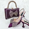 Scarpe eleganti Doershow Bel set coordinato africano e borsa con donne nere che vendono italiane per matrimonio HFG1-9