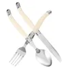 Dinnerware Sets Stainless Steel Knife Fork Spoon Kit Eating Utensils Tableware Steak Plastic