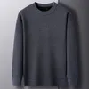 Męskie swetry zagęszczenie zimowej okrągłej szyi zagęszczony sweter Knover pullower solidny kolor długi rękawy swobodny codzienny płaszcz 231201