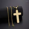 Hänge halsband rostfritt stål Lords bön korshalsband kristna bibel skrift smycken julklappar