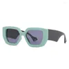 Lunettes de soleil 2023 Arrivée Mode Rectangle Femmes Hommes Cat Eye Vintage Tendance Couleur Lentille Cadre Léopard Noir Résistant aux Ultraviolets