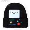 Beanie/Skull Caps Winter Unisex Cartoon Retro Red and White Button Game Machine Coarse Knitting Beanies Hat Adult Kids Cute Creative Cold C W187L231202