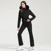 Combinaisons pour femmes Rompers Suit de ski de ski épaississant le snowboard hiver étanche étanche.