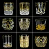Wijnglazen Vergulden Goud Kristal Usquebaugh Cup Whiskyglas XO Whisky Brandy Snifters Vasos Gepersonaliseerd
