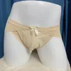 Underpants Sexy Mens Sissy Ice Silk Briefs Lace Seamless Bikini Calcinhas Soft Bow Underwear Super Elasticidade Thong Bugle Bolsa G-String