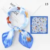 Foulards 50 50cm imprimé floral satin foulard de soie papillon carré tête cou cravate bande foulard hijab petits châles