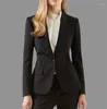 Pantalon de deux pièces pour femmes, costume formel pour femmes de bureau, vêtements d'affaires sur mesure, vêtements de travail professionnels noirs