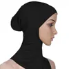 Ethnic Clothing Muslim Arab Women Solid Color Modal Hijab Inner Scarf Shawl Turban Islamic Lady Female Nun Sister Headwear Hat Headcover