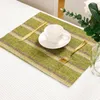 Table Mats Mug Pad Durable Heat Insulation Placemat Waterproof Non-slip Mat With Stripe Print Ideal For Glassware Cup Coasters Dining
