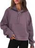 Sweat à capuche à moitié zippé pour femmes Costume de yoga Designer Sweat à capuche Pull à capuche épais à manches longues avec veste polaire Dames Gym Sportswear Sports de plein air Jogging