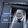 سبيكة الألومنيوم 38W PD20W USB C PD CAR Charger FAST سريع شحن محول طاقة iPhone 11 12 13 14 15 Pro Samsung Xiaomi Huawei Android M1