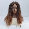 yielding New wig corn perm long curly wig Trojan curly girl wig headband party