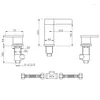 Zlew łazienki krany najwyższej jakości czarny mosiądz kran wodospad zimna woda miedziana basen kran dwa uchwyty trzy otwory kwadratowe