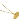 Ожерелья с подвесками для игр Genshin Impact, персонаж Камисато Аяка, складной веер, моделирующее ожерелье, цепочка на ключицу, золотой цвет