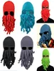 El yapımı örgü ahtapot şapka yetişkin çocuklar beanie şapka şapka cadılar bayramı komik parti maskeleri boyun yüz maskesi bisiklet cosplay kayak bisikletçisi headb9814989