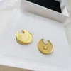 Designer de luxe rond boucles d'oreilles mode boucles d'oreilles en or à la mode triomphale hommes femmes boucle d'oreille ornements cadeaux dames boucle d'oreille bijoux goujons