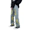 Heren Jeans Ropa Grunge Y2K Streetwear Baggy Ripped Gestapelde Broek Mannen Kleding Vrouwen Rechte Denim Broek 0versize