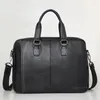 Briefcases Men's Real-Leather Bag Handbag Cross-Section Business Briefcase Leather Messenger Computer