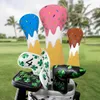 S Golf Headcovers Ice Cream Hafter Cover Cover Premium Skórzowa Hybryda Wood Fairway z numerem 231202