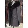 Piumino Parka da donna Cappotto invernale Giacca Colletto in pelliccia di coniglio Staccabile Fodera in pelliccia di coniglio Classico Tessuto di qualità Lunghezza 93 cm 16079 D02 231201