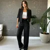 Pantaloni a due pezzi da donna 2 Set Camicetta a mezza manica tinta unita Top e abiti Primavera Autunno Guaina da donna abbinata al vestito di moda