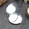 Kompakta speglar Mini Makeup Mirror Portable Pocket Round Square Heart Shaped Makeup Mirror Double Sided Folding Makeup Mirror Women's Gift 231202