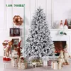 2023 New Christmas Tree Snowflake Scenery Decoration Tree Snowfall Tree 180m PE Flocking Christmas Tree