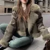 Женская меховая высококачественная замшевая куртка с корейской текстурой, легкое роскошное зимнее модное пальто, короткая мотоциклетная одежда, повседневная тонкая