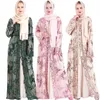 Etnische kleding moslim abaya's dames lichte luxe Dubai-jurk geborduurde lange Marokkaanse mode kanten chiffon trui