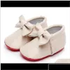 Premiers Walkers Chaussures Bébé Enfants MaternitéPu Cuir Pu Cuir Moasins Big Bowknot Fond Rouge Pour 0-24M Garçons Filles Tout-petits Drop de Dhhvo