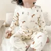 Zestawy odzieży Ubrania domowe dla dzieci 2023 Autumn Nordic Style Style piżama dla chłopców i dziewcząt Baby Pure Cotton Thermewear Zestaw 231202