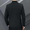 Garnitury mężczyzn 2024 Autumn Chinese Style Hafted Stand Collar Blazer Młodzież Moda Multi-Button Rekround Blazery