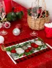 Table Mats Christmas Winter Red Ball Kitchen Dining Decor Accessories 4/6pcs Placemat Heat Resistant Tableware Pads