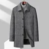 Mélanges de laine pour hommes BATMO 2023 Arrivée hiver Top qualité blanc canard vers le bas doublure laine trench-coat hommes mâle épais chaud pardessus taille M4XL 9915 231201