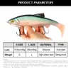 Baits Lures Spinpoler Angelköder-Set, 156 cm, 20 cm, Gummiköder, Shad mit Stinger-Rig-Haken für Großwild, Salzwasser, Boot, Meer, Hecht, Zander, Barsch, 231202