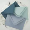 Envoltório de presente 5 pcs vintage oco envelopes de renda para armazenamento de cartão diy embalagem de convite de casamento