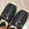 여자 고급스러운 캐주얼 신발 Espadrilles 여름 디자이너 레이디 플랫 해변 반 슬리퍼 패션 여자 피셔 캔버스 신발 상자와 신발