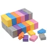 NAD005 100 stuks dubbelzijdige mini-nagelvijlblokken kleurrijke spons nagellak schuren bufferstrips polijsten manicure tools337P91676128994
