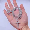 Прямая поставка, однотонное кольцо Sier в стиле хип-хоп Vvs с муассанитом Iced Out Ankh Cross