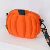 Evening Bags Women Quilted Tote Bag Pumpkin Crossbody Handbag Down Shoulder Padded Sling Pouch Novelty Halloween Girl Purse Bolsa